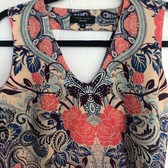 ASOS Petite Paisley print tunic dress size 8 - sm - Picture 6 of 8